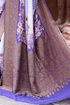Shop_Naaritva India_Purple Crepe, Silk, Chiffon Zari Handwoven Banarasi Saree With Running Blouse 