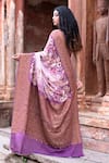 Shop_Naaritva India_Purple Crepe, Silk, Chiffon Zari Handwoven Banarasi Saree With Running Blouse _at_Aza_Fashions