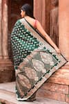Shop_Naaritva India_Emerald Green Zari Handwoven Banarasi Saree With Running Blouse _at_Aza_Fashions