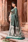 Buy_Naaritva India_Emerald Green Zari Handwoven Banarasi Saree With Running Blouse _Online_at_Aza_Fashions