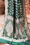 Shop_Naaritva India_Emerald Green Zari Handwoven Banarasi Saree With Running Blouse _Online_at_Aza_Fashions