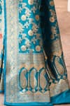 Buy_Naaritva India_Aqua Silk Zari Blue Handwoven Banarasi Saree With Running Blouse 