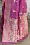 Buy_Naaritva India_Magenta Zari Handwoven Banarasi Saree With Running Blouse _Online_at_Aza_Fashions