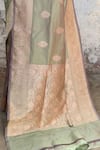 Buy_Naaritva India_Green Zari Handwoven Work Pea Banarasi Saree With Running Blouse _Online_at_Aza_Fashions