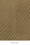Naaritva India_Olive Green Crepe, Silk Zari Handwoven Banarasi Saree With Running Blouse _Online_at_Aza_Fashions