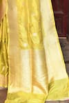 Naaritva India_Yellow Zari Handwoven Banarasi Saree With Running Blouse _at_Aza_Fashions