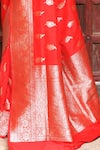Buy_Naaritva India_Red Silk Zari Handwoven Banarasi Saree With Running Blouse 