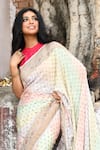 Shop_Naaritva India_Multi Color Crepe, Silk Zari Handwoven Banarasi Saree With Running Blouse _Online_at_Aza_Fashions