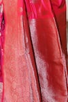 Buy_Naaritva India_Pink Silk Zari Handwoven Banarasi Saree With Running Blouse _Online_at_Aza_Fashions