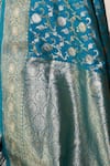 Shop_Naaritva India_Green Silk Zari Handwoven Work Banarasi Saree With Running Blouse _Online_at_Aza_Fashions