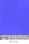 Naaritva India_Blue Silk Zari Handwoven Banarasi Saree With Running Blouse _Online_at_Aza_Fashions