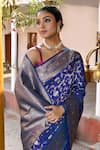 Buy_Naaritva India_Blue Silk Zari Handwoven Banarasi Saree With Running Blouse 