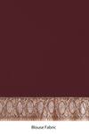 Naaritva India_Brown Silk Zari Handwoven Coffee Banarasi Saree With Running Blouse _Online_at_Aza_Fashions