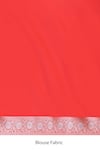 Naaritva India_Red Silk Zari Handwoven Banarasi Saree With Running Blouse _Online_at_Aza_Fashions