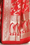 Buy_Naaritva India_Red Silk Zari Handwoven Work Banarasi Saree With Running Blouse _Online_at_Aza_Fashions
