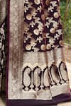 Shop_Naaritva India_Wine Silk Zari Handwoven Banarasi Saree With Running Blouse _Online_at_Aza_Fashions