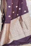 Shop_Naaritva India_Purple Zari Handwoven Work Banarasi Saree With Running Blouse _Online_at_Aza_Fashions