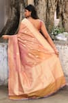 Shop_Naaritva India_Green Zari Handwoven Banarasi Saree With Running Blouse _at_Aza_Fashions