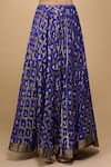 Samyukta Singhania_Blue Silk, Chiffon Embroidery Embellished Blend Lehenga Set _at_Aza_Fashions