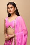 Samyukta Singhania_Purple Silk, Chiffon Sequins Embellished Pink Lehenga Set _at_Aza_Fashions