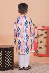 Turqidz By Shweta Aggarwal_Multi Color Cotton Embroidery Hand Kurta Set _Online_at_Aza_Fashions