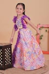 Shop_Turqidz By Shweta Aggarwal_Multi Color Cotton Embroidery Hand Skirt Set _Online_at_Aza_Fashions