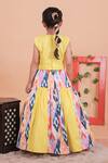 Turqidz By Shweta Aggarwal_Yellow Cotton Embroidery Multi Color Hand Top And Lehenga Set _Online_at_Aza_Fashions