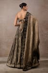 Shop_Tarun Tahiliani_Black Tulle, Tissue Sequins, Embroidery Scoop Sequin-embroidered Lehenga Set _at_Aza_Fashions