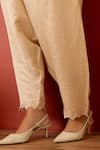Buy_Charu Makkar_White Linen, Satin, Organza Embroidery, Lace V-neck Designer Pearl Kurta Set _Online_at_Aza_Fashions