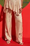 Buy_Zwaan_Ivory Linen, Satin Embroidery Collared Stella Shirt And Pant Set _Online_at_Aza_Fashions
