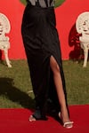 Buy_Zwaan_Black Sage Satin Skirt _Online_at_Aza_Fashions