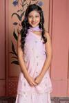 Kirti Agarwal - Pret N Couture_Blush Silk, Embroidery, Pink And Lavender Kurta Sharara Set _Online_at_Aza_Fashions