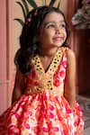 Shop_Kirti Agarwal - Pret N Couture_Pink Modal, Satin Beads And Peach Kurta Sharara Set _Online_at_Aza_Fashions