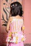 Kirti Agarwal - Pret N Couture_Pink Linen Floral Print Kurta And Flared Pant Set _Online_at_Aza_Fashions