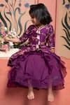 Kirti Agarwal - Pret N Couture_Purple Silk, Organza Tassels, Embroidery Designer Peplum Tunic And Lehenga _Online_at_Aza_Fashions
