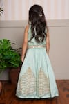 Shop_Kirti Agarwal - Pret N Couture_Green Silk Beads, Sequins, Embroidery Mint Lehenga Set _at_Aza_Fashions