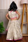 Shop_Kirti Agarwal - Pret N Couture_Cream Georgette, Organza Embroidery And Pink Draped Top With Lehenga _at_Aza_Fashions