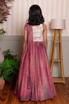 Shop_Kirti Agarwal - Pret N Couture_Beige Silk, Tissue Embroidery, Tassels Designer Pink And Top Skirt Set _at_Aza_Fashions