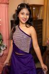 Kirti Agarwal - Pret N Couture_Purple Silk , Silk, Sequins, Embroidery Designer Lehenga Set _at_Aza_Fashions