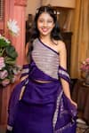 Buy_Kirti Agarwal - Pret N Couture_Purple Silk , Silk, Sequins, Embroidery Designer Lehenga Set 