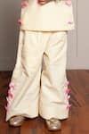 Kirti Agarwal - Pret N Couture_Yellow Cotton Bows Striped Top And Palazzo Set _at_Aza_Fashions