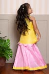 Shop_Kirti Agarwal - Pret N Couture_Yellow Silk Embroidery And Pink Tunic Palazzo Set _at_Aza_Fashions