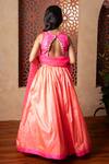 Shop_Kirti Agarwal - Pret N Couture_Pink Silk, Organza Embroidery And Orange Lehenga Set _at_Aza_Fashions
