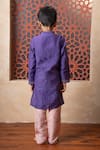 Shop_Kirti Agarwal - Pret N Couture_Purple Chanderi, Silk Embroidery Kurta And Pant Set _at_Aza_Fashions