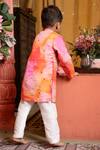 Shop_Kirti Agarwal - Pret N Couture_Pink Satin, Cotton, Organza, Silk Embroidery Vibrant Kurta And Pyjama Set _at_Aza_Fashions