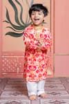 Kirti Agarwal - Pret N Couture_Pink Modal, Cotton, Satin, Silk Designer And Peach Kurta Pyjama Set _Online_at_Aza_Fashions