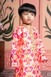 Buy_Kirti Agarwal - Pret N Couture_Pink Modal, Cotton, Satin, Silk Designer And Peach Kurta Pyjama Set _Online_at_Aza_Fashions