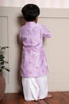 Kirti Agarwal - Pret N Couture_Purple Chanderi, Cotton Embroidery Lavender Kurta And Dhoti Pant Set _Online_at_Aza_Fashions