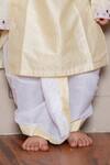 Kirti Agarwal - Pret N Couture_Yellow Silk, Cotton Embroidery Kurta And Dhoti Pant Set _Online_at_Aza_Fashions