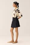Buy_Kharakapas_Black Cotton Shadow Skorts _Online_at_Aza_Fashions